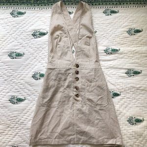 Striped Overall/Pinafore Skirt